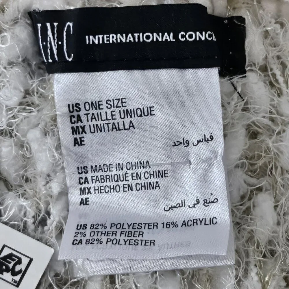 2/$30 INC International Concepts Mixed Yarns Loop Knit Scarf Natural One Size